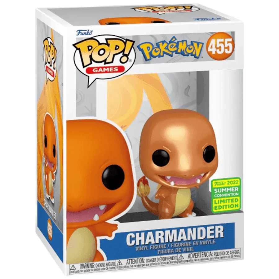 Funko Pop! Pokemon #455 - Charmander (Metallic) - (Summer Convention 2022)