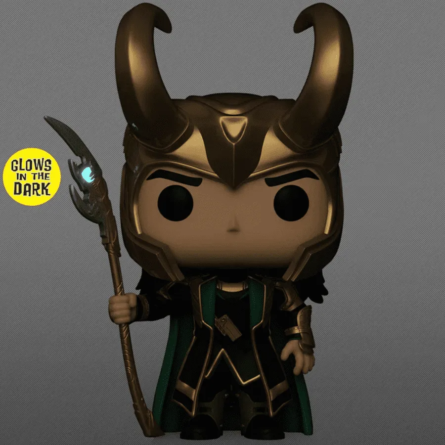 Funko Pop! Avengers #985 - Loki with Scepter (GITD) Entertainment Earth Exclusive - Image 2