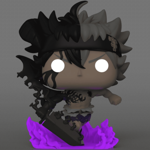 NOT MINT - Funko Pop! Black Clover #1556 - Black Asta GITD (Entertainment Earth Exclusive) - Image 3