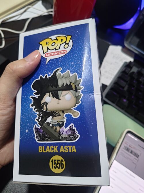 NOT MINT - Funko Pop! Black Clover #1556 - Black Asta GITD (Entertainment Earth Exclusive) - Image 4