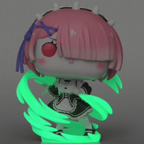 Funko Pop! Re:ZERO − Starting Life in Another World #2116 - Ram with Wind Magic GITD - Image 3